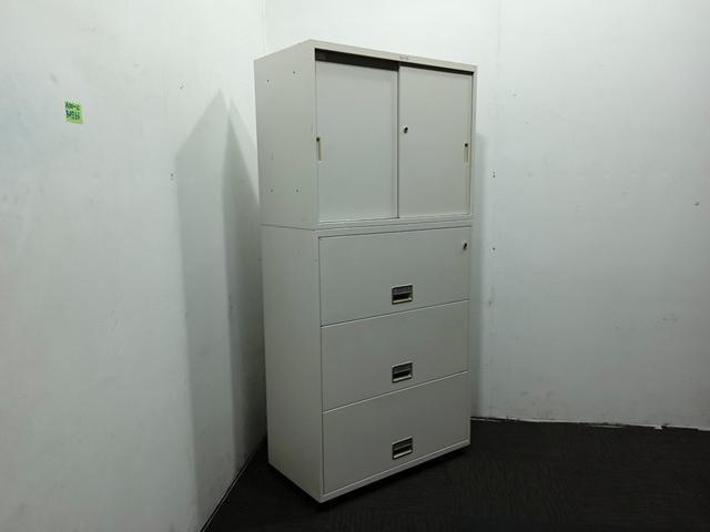 Okamura Safe Cabinet ( Slide doors+ Safe cabinet  3 Drawer